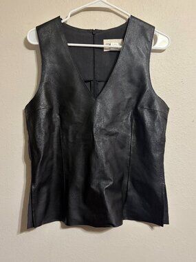 Hugo Buscati Collection leather shirt vest Size 14